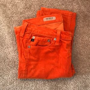Adriano Goldschmied Orange Corduroy Pants